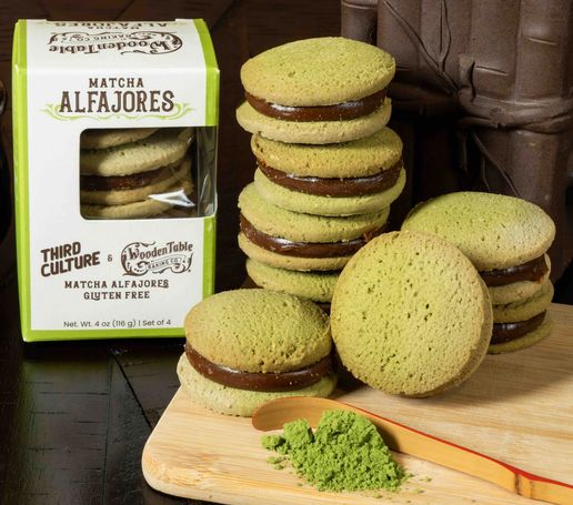 Matcha Alfajores Cookies ~ Gluten Free