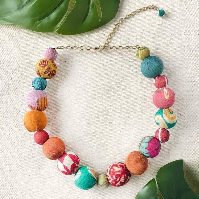 Kantha ~ Bauble Collar Necklace