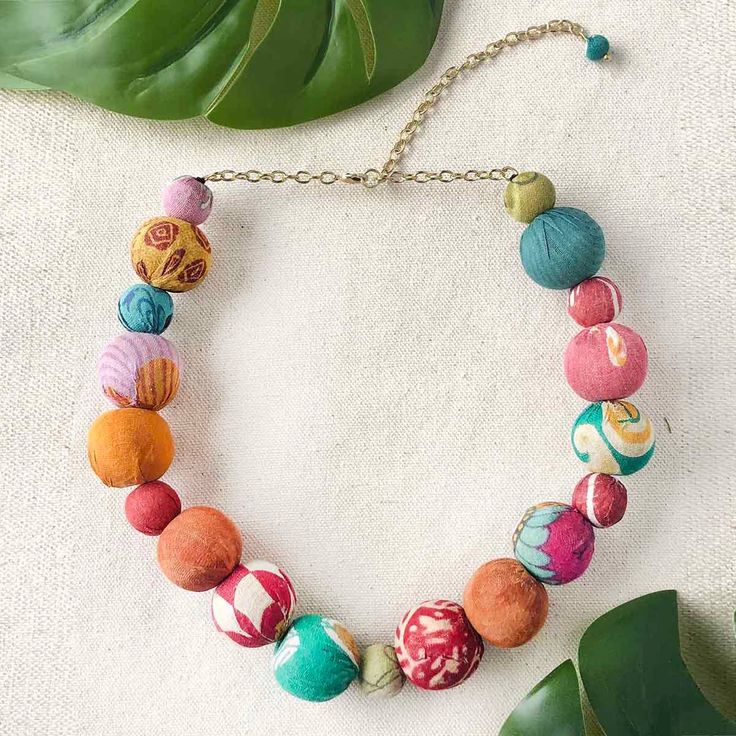 Kantha ~ Bauble Collar Necklace