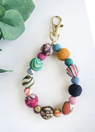 Kantha ~ Bauble Keychain Bag Clip