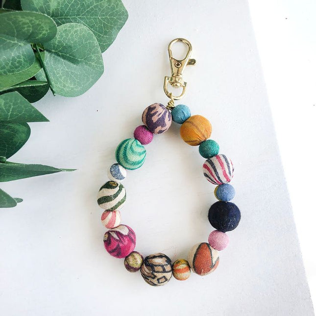 Kantha ~ Bauble Keychain Bag Clip