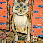 Cat with Salmon