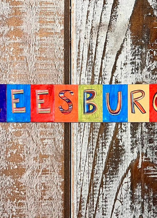 LEESBURG Funky Letters Magnet