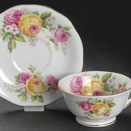 Vintage China ~ Manor Roses By Queen Anne