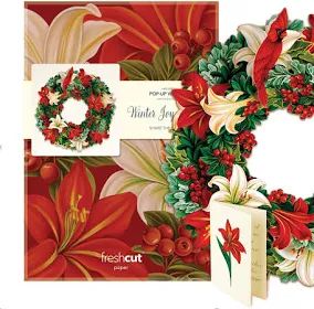 Mini Paper Wreath Pop-Up Card - Winter Joy
