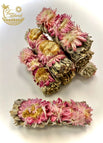 Pink Sunflower with White Sage
