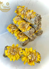 Yellow Sunflower with White Sage