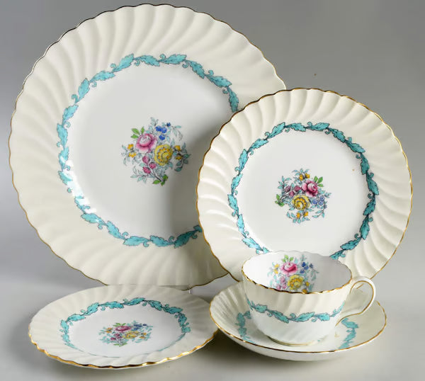 Vintage China ~ Ardmore Ivory and Turquoise By Minton