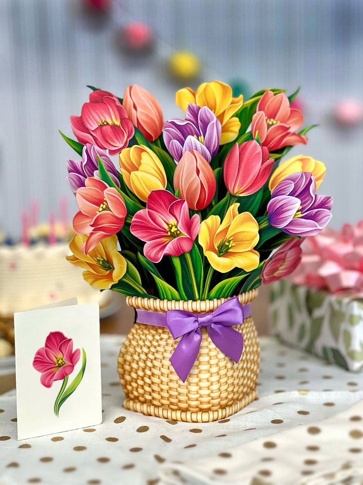 Paper Flower Bouquet ~ Festive Tulips