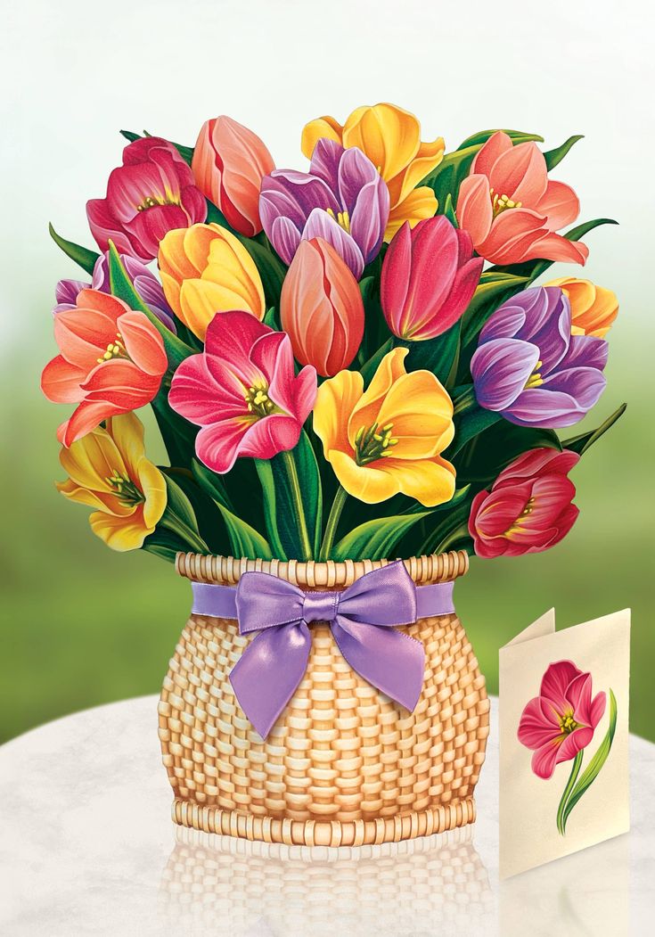 Paper Flower Bouquet ~ Festive Tulips