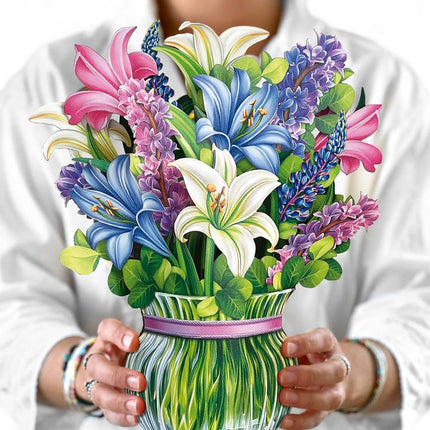 Paper Flower Bouquet ~ Lilies & Lupines