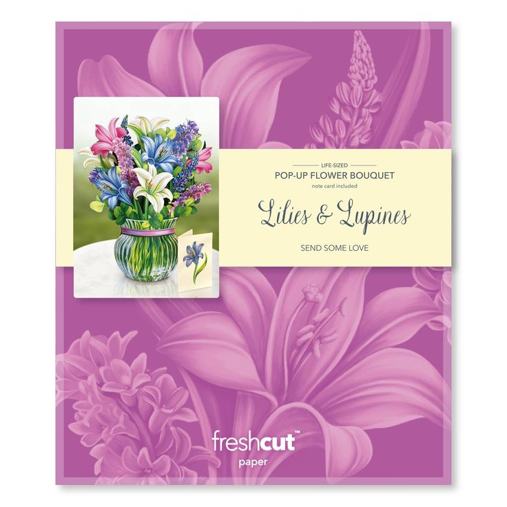 Paper Flower Bouquet ~ Lilies & Lupines