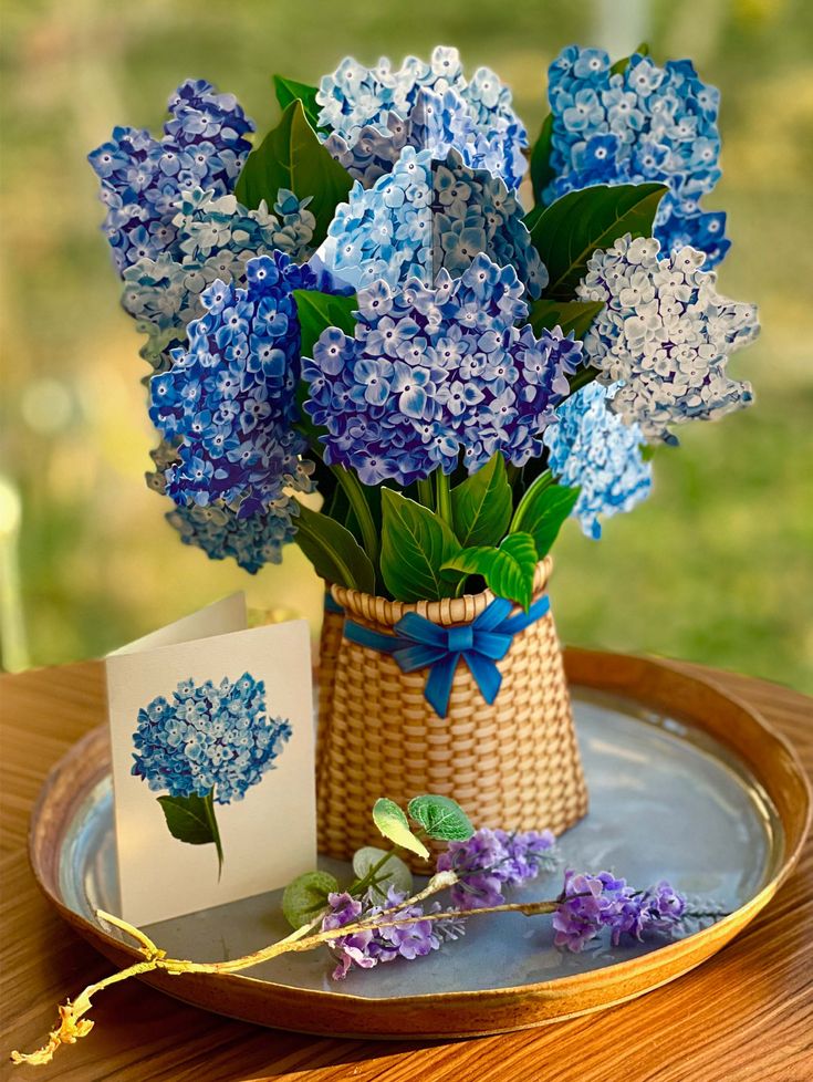 Paper Flower Bouquet ~ Nantucket Hydrangeas