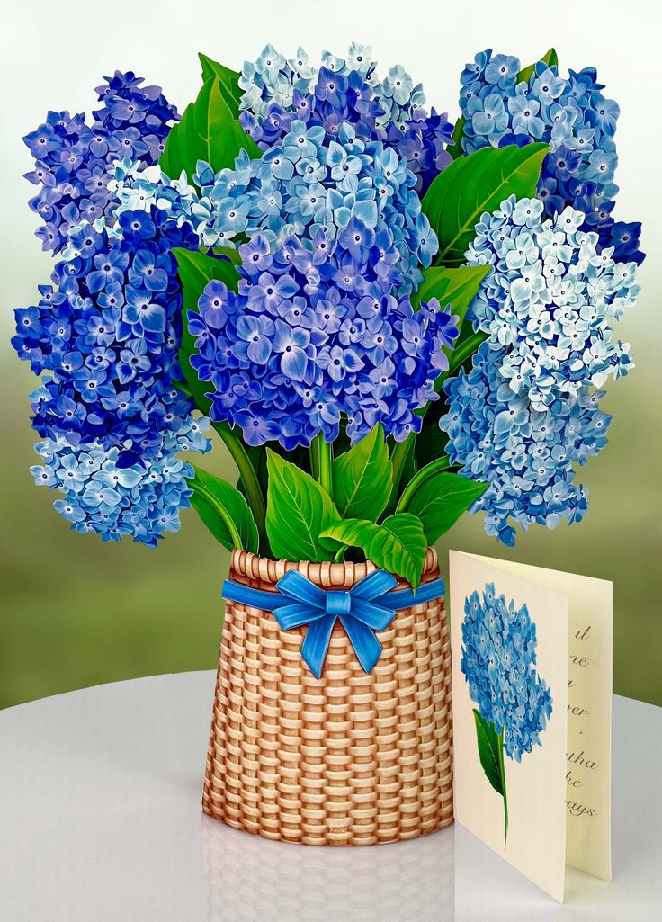 Paper Flower Bouquet ~ Nantucket Hydrangeas