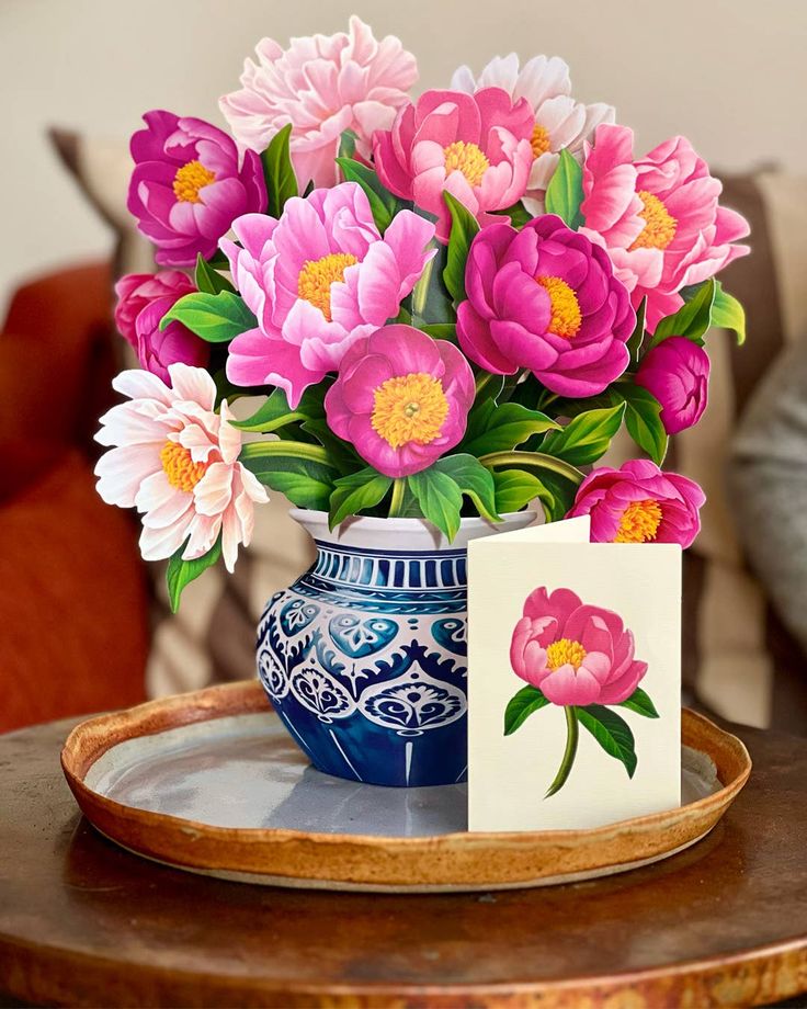 Paper Flower Bouquet ~ Peony Paradise