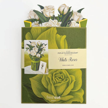 Paper Flower Bouquet ~ White Roses