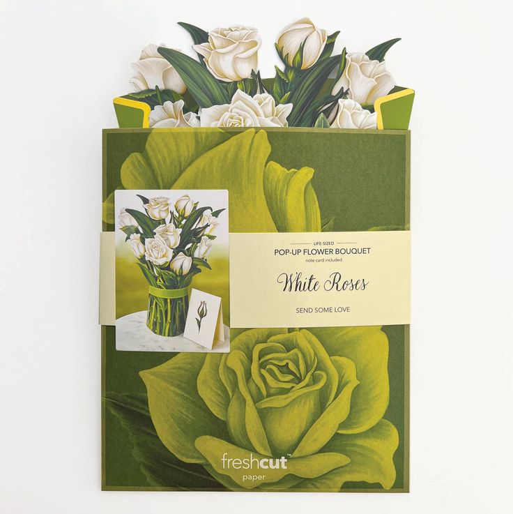 Paper Flower Bouquet ~ White Roses