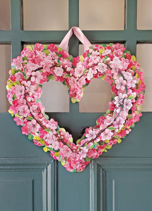 Paper Wreath ~ Cherry Blossom Heart