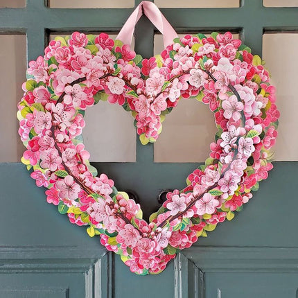 Paper Wreath ~ Cherry Blossom Heart
