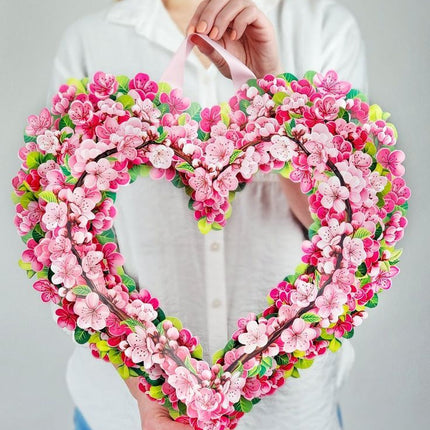 Paper Wreath ~ Cherry Blossom Heart
