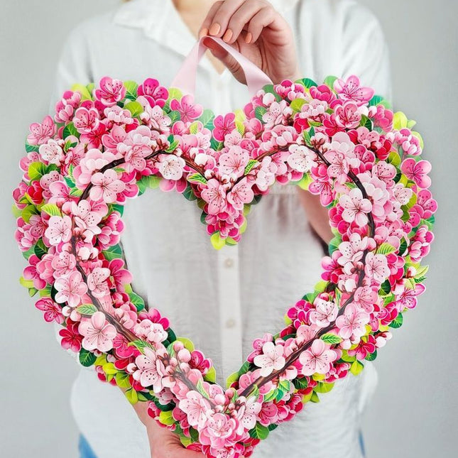 Paper Wreath ~ Cherry Blossom Heart