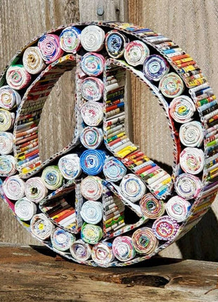 Peace Sign Figure - Recycled Paper