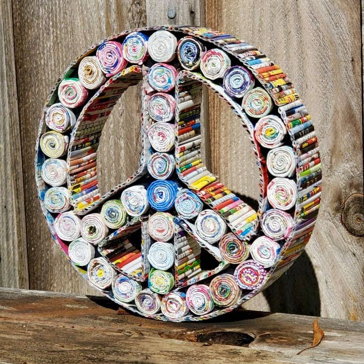 Peace Sign Figure - Recycled Paper
