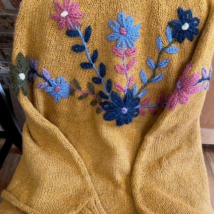 Peruvian Flower Poncho Shawl