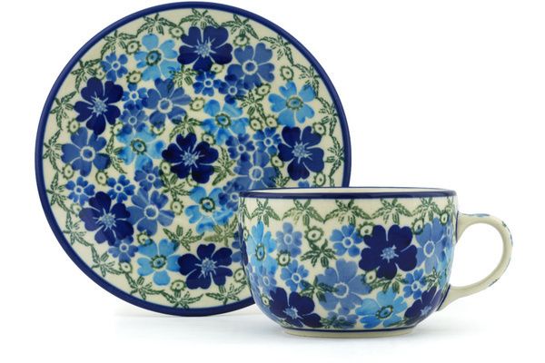 Polish Pottery ~ Teacup & Saucer