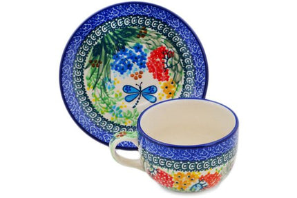 Polish Pottery ~ Teacup & Saucer