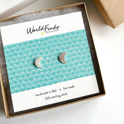 Half Moon Sterling Earrings