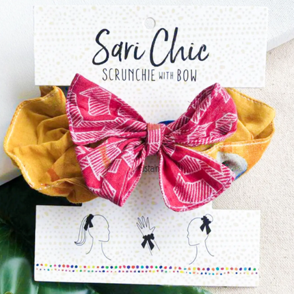 Sari Chic Scrunchie With Bow