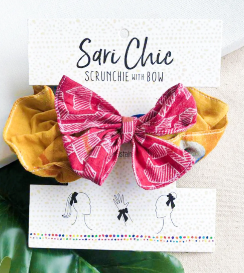 Sari Chic Scrunchie With Bow