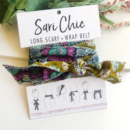 Sari Chic Long Scarf + Wrap Belt