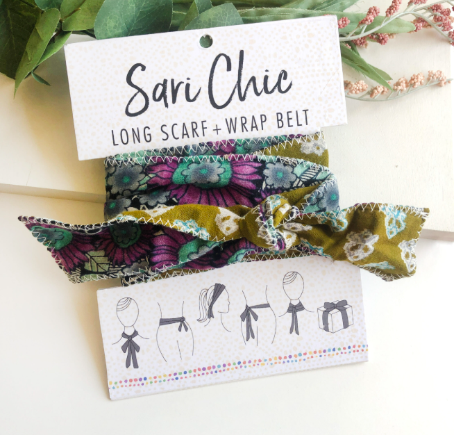Sari Chic Long Scarf + Wrap Belt