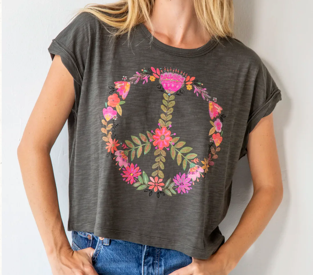 Floral Peace Sign Tshirt