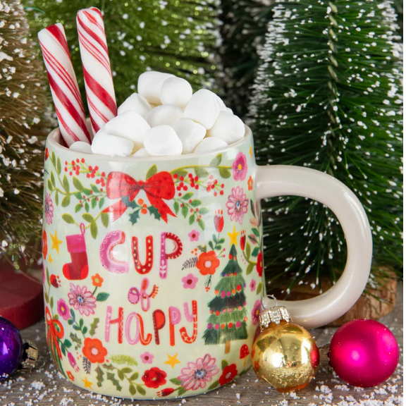 Stoneware Mug ~ Holiday Cup of Happy