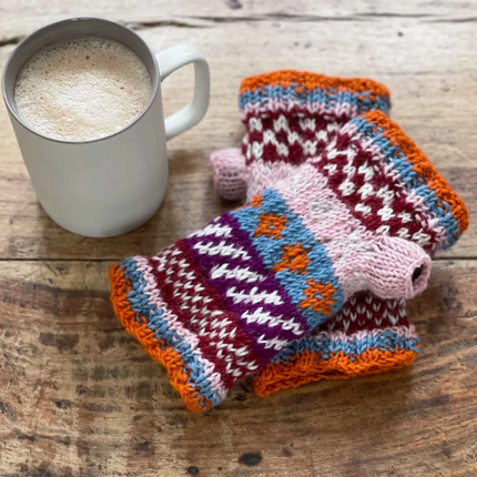 Woollen Fairisle Handwarmer Gloves