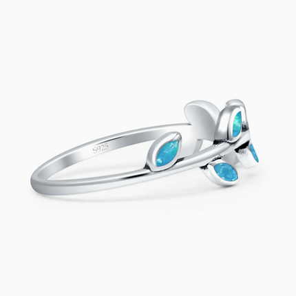 Leaf Blue Opal Ring