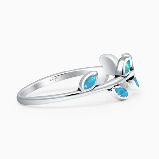 Leaf Blue Opal Ring