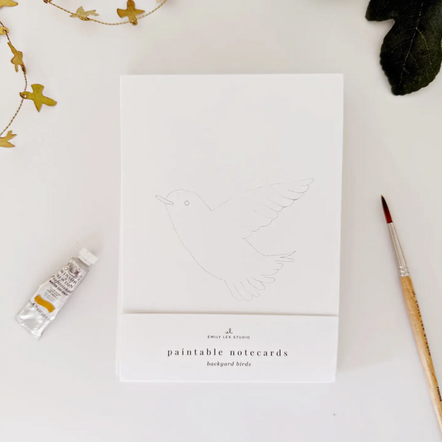 Backyard Birds Paintable Notecards
