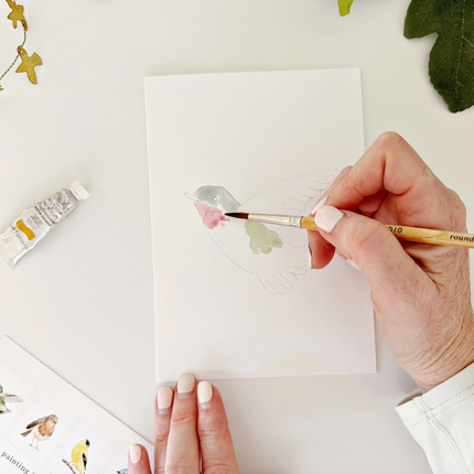 Backyard Birds Paintable Notecards