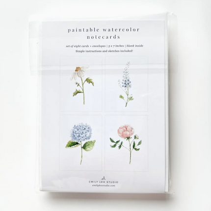 Garden Flowers Paintable Notecards