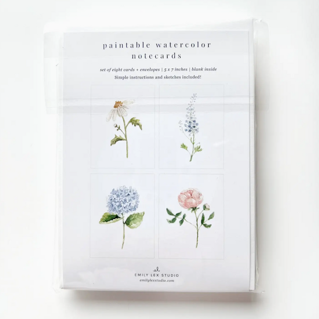 Garden Flowers Paintable Notecards