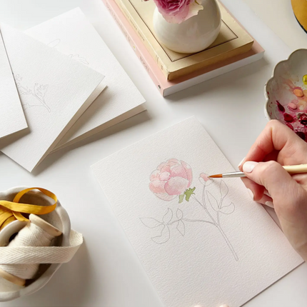 Garden Flowers Paintable Notecards