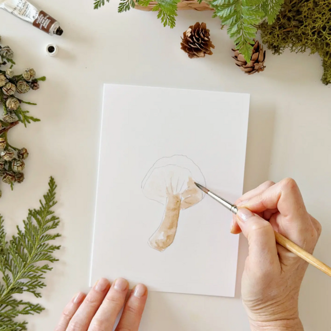 Mushrooms Paintable Notecards