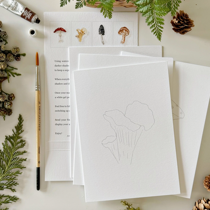 Mushrooms Paintable Notecards