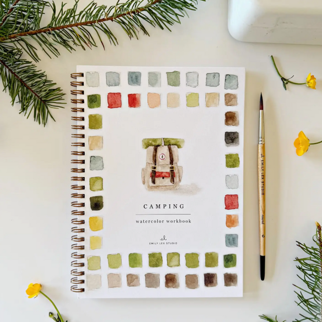Camping Watercolor Workbook