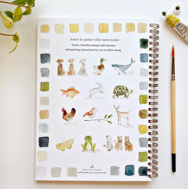 Animals Watercolor Workbook