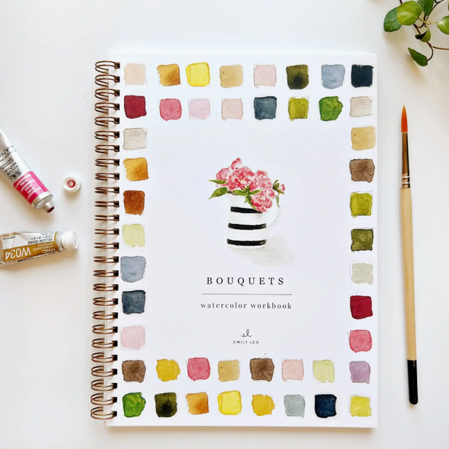 Bouquets Watercolor Workbook